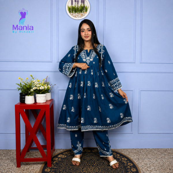 Midnight Blue // Round Frock Cotton Fabric // Co-Ord’s 2PCS Set