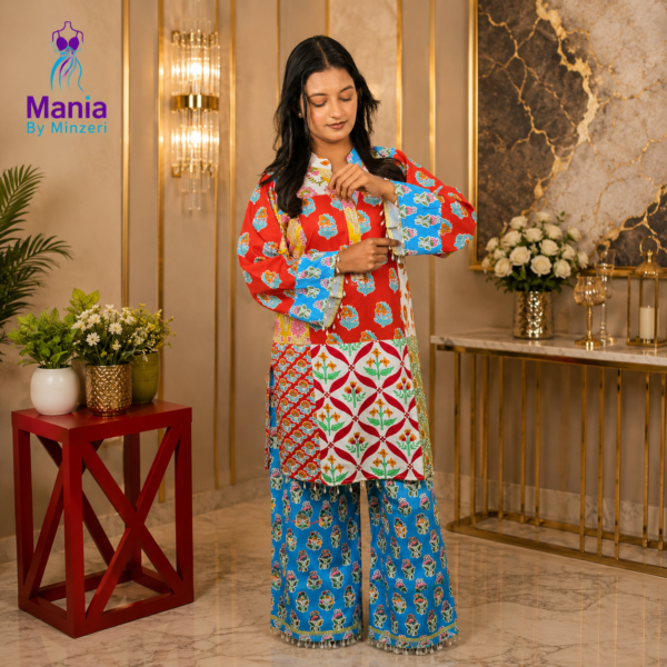 Floral Fusion // Soft Thai Silk Fabric // Co Ord’s 2PCS Set