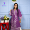 Violet Queen // All Over Embroidery Work Slub Cotton Fabric // Co-Ord’s 2PCS Set