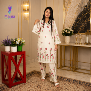 Vanilla Royale// Premium Embroidery Work Cotton Fabric // Co-Ord’s 2PCS Set