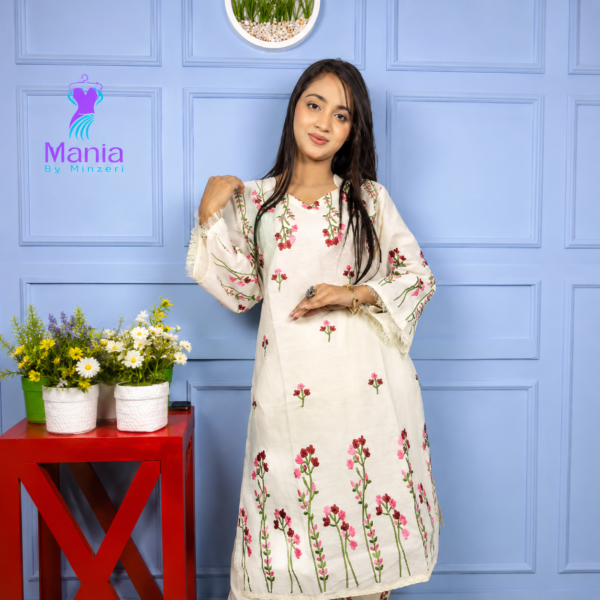 Vanilla Royale// Premium Embroidery Work Cotton Fabric // Co-Ord’s 2PCS Set