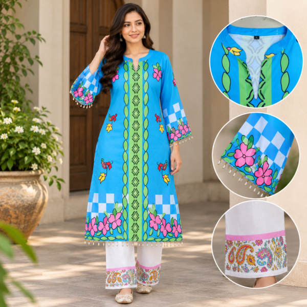 ChatGPT Image Sep 19, 2026, 01_52_46 PM Sky Blue Multicolor Printed Co-ord Set for Women