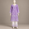 Lavender Embroidered 2-Piece Dress for Women